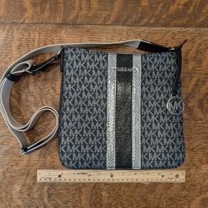 Stylish Black and Silver Women's Crossbody Bag